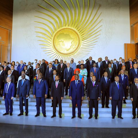 Afrikanische Staatschefs versammeln sich für ein Gruppenfoto