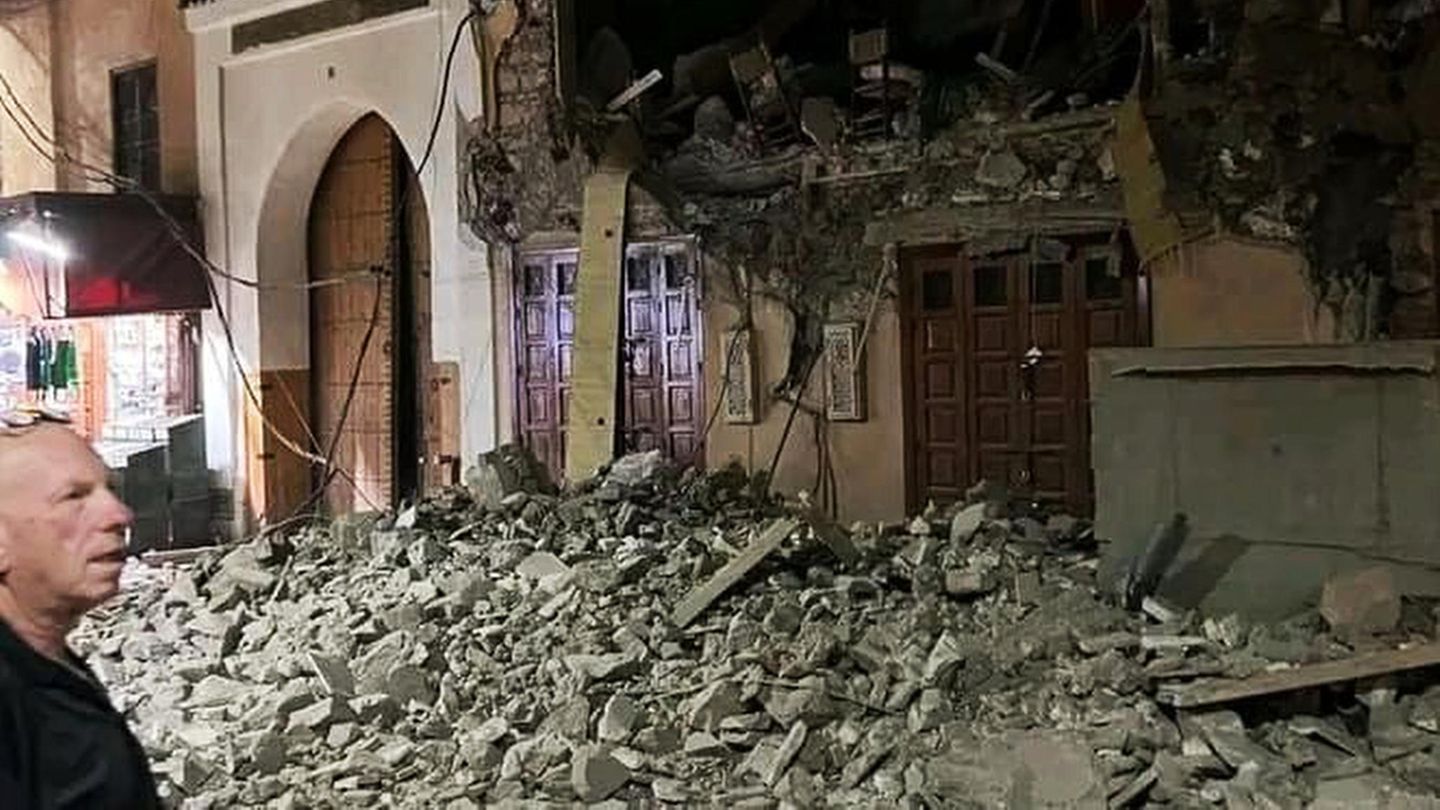 Auch diese Aufnahme stammt aus Marrakesch. Aber die Erdstöße waren in weiten Teilen des Landes zu spüren. 