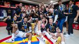 Party on! Die deutschen Basketballer lassen es in der Kabine krachen