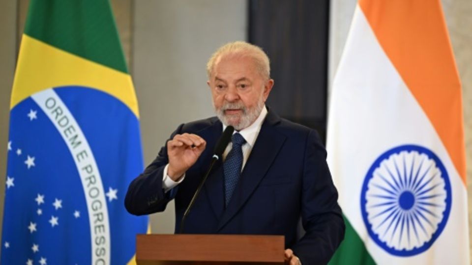 Brasiliens Präsident Lula am Montag in Neu Delhi