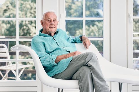 Hermann, 85, zu Hause im Wendland, wo er mit seiner zweiten Frau lebt