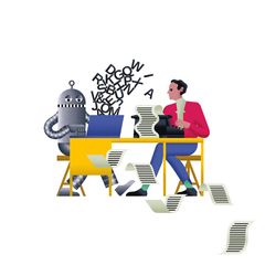 Illustration zu KI im Journalismus
