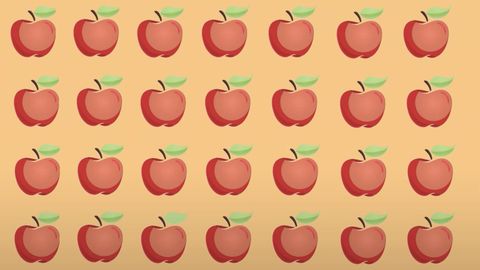 Augentest: Welcher Apfel tanzt aus der Reihe?