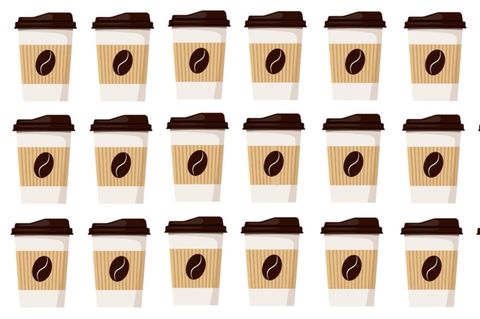 Bilderrätsel: Welcher Kaffeebecher sticht aus der Masse heraus?
