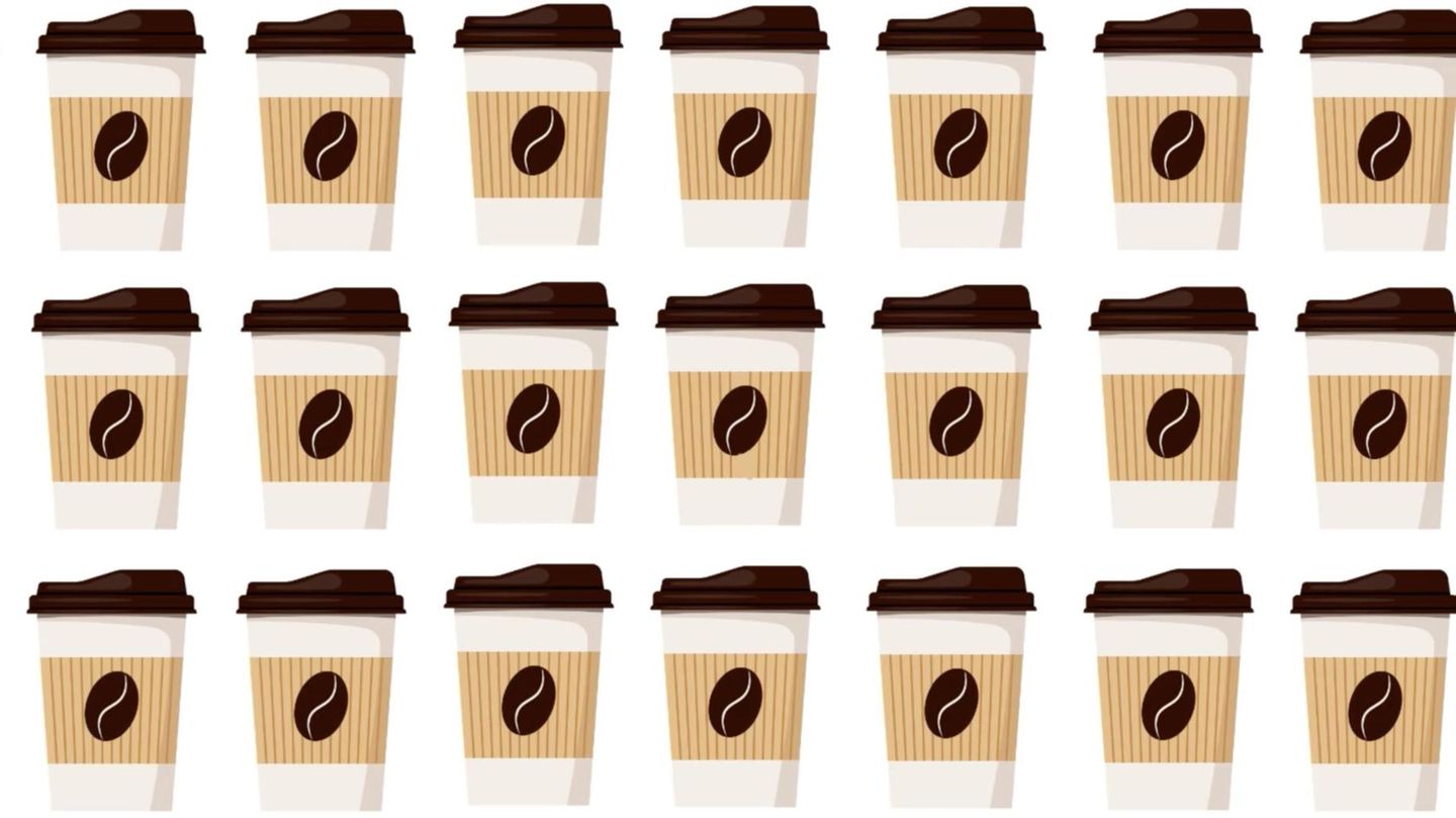 Schnelles Suchbild: Augentest: Können Sie den defekten Kaffeebecher in 15 Sekunden finden?