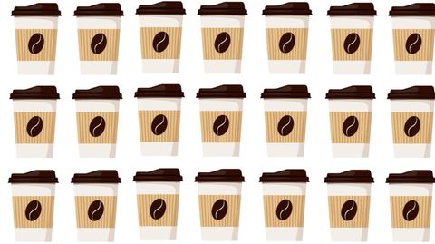 Bilderrätsel: Welcher Kaffeebecher sticht aus der Masse heraus?