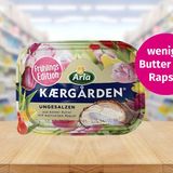 Hersteller Arla reduzierte bei seinem Kaergarden-Streichfett den Anteil der Butter von 65 auf 63 Prozent und den des Rapsöls von 19 auf 13 Prozent. Ersetzt wurden die Zutaten durch Wasser...
