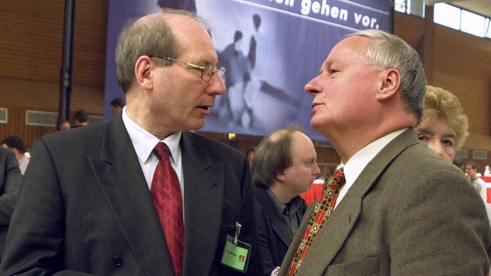 Reinhard Klimmt and Oskar Lafontaine Reinhard Klimmt and Oskar Lafontaine