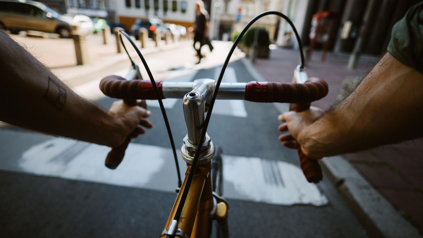 Radfahren aus der Perspektive des Fahrers