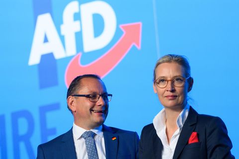 Die AfD-Parteivorsitzenden Alice Weidel und Tino Chrupalla