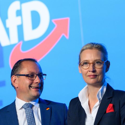 Die AfD-Parteivorsitzenden Alice Weidel und Tino Chrupalla