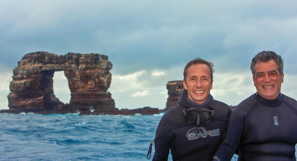 Die Fotografen Marko Dimitrijevic (l.) und Amos Nachoum bei einer Expedition