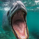 Der Seeleopard gehört zur Familie der Robben. Er ist eines der größten Raubtiere der Antarktis und jagt neben Fischen auch Pinguine.