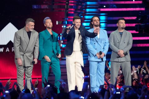 Joey Fatone, Lance Bass, Justin Timberlake, JC Chasez und Chris Kirkpatrick (von links) haben als NSYNC den ersten Song seit 20 Jahren aufgenommen. 