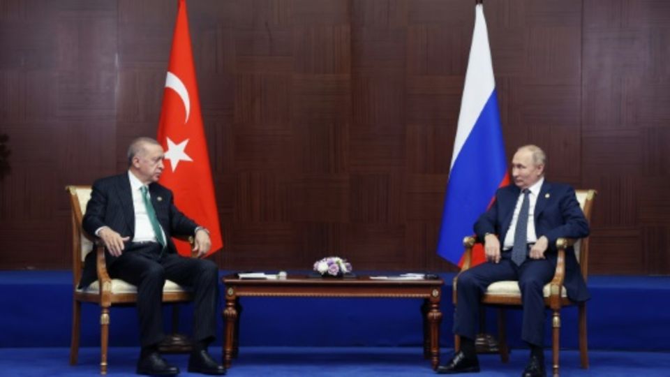 Erdogan und Putin bei einem Treffen