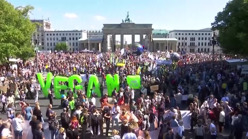 Video: Mehr als 20.000 Menschen bei Klimastreik in Berlin
