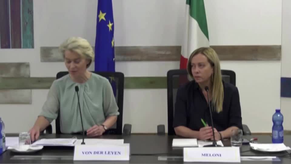 Video: Meloni pocht wegen Migranten-Ansturm auf Lampedusa auf Abkommen mit Nordafrika