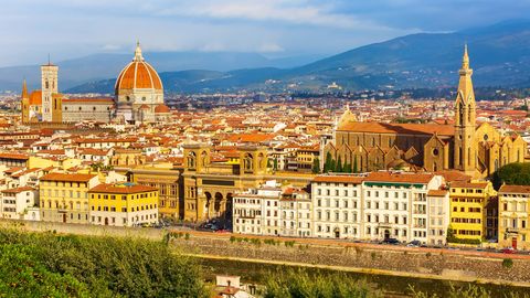 Blick auf Florenz in der Toskana