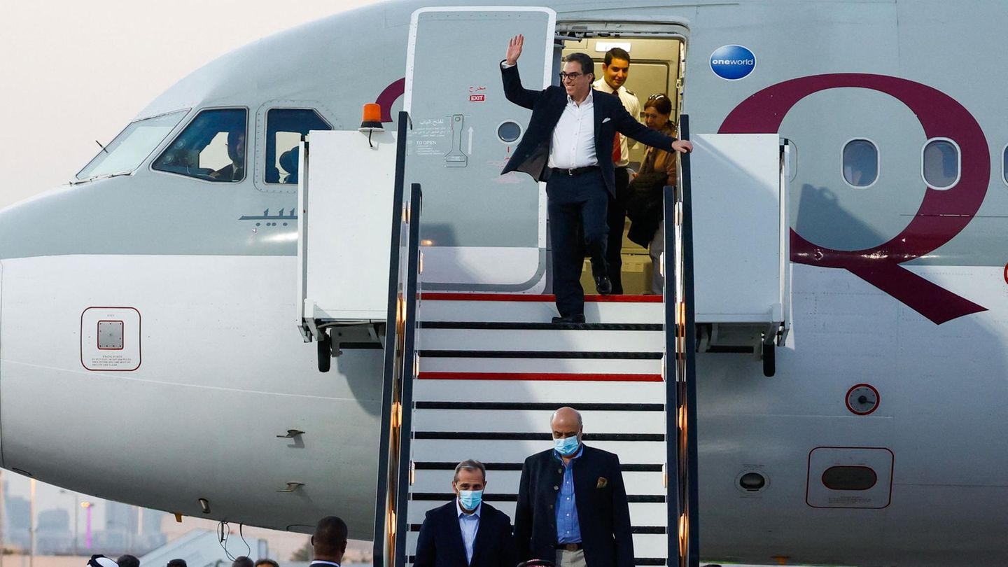 US-Bürger kommen nach einem Gefangenenaustausch mit dem Iran in Katar an