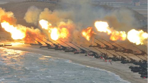 Übung von Nordkoreas Streitkräften.