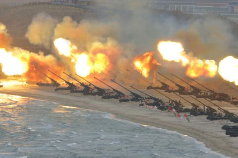 Übung von Nordkoreas Streitkräften.