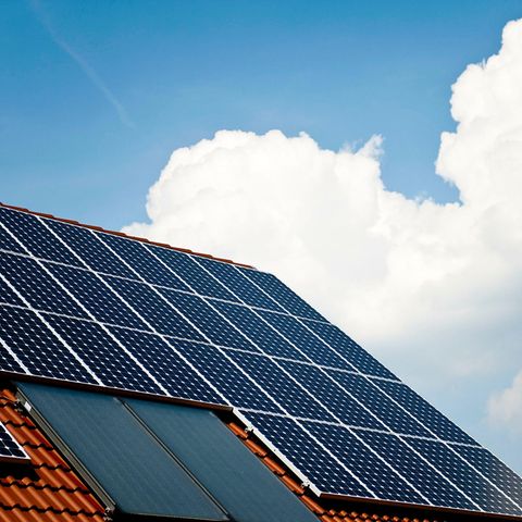 Eine Solaranlage auf einem Dach