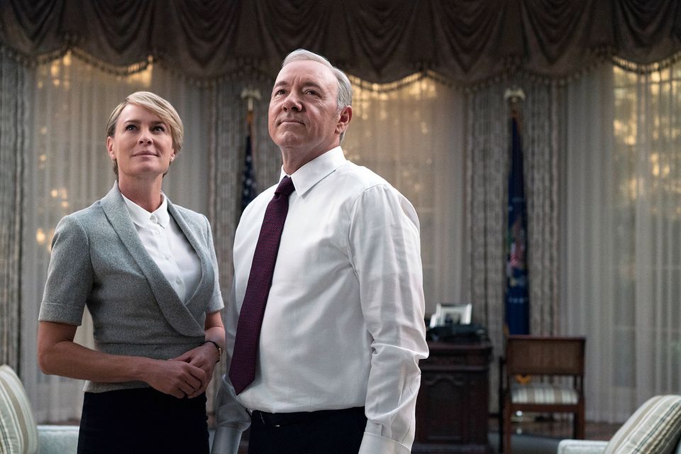 Robin Wright und Kevin Spacey als korruptes US-Präsidentpaar in der Serie "House of Cards"