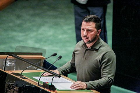 Ukraines Präsident Wolodymyr Selenskyj vor den Vereinten Nationen