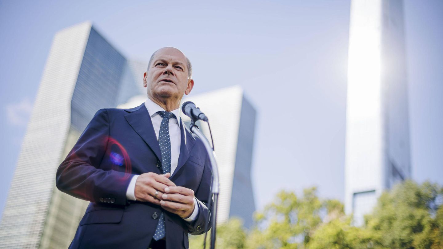 Bundeskanzler Olaf Scholz warnte in New York vor der UN-Generalversammlung vor einem Schein-Frieden in der Ukraine
