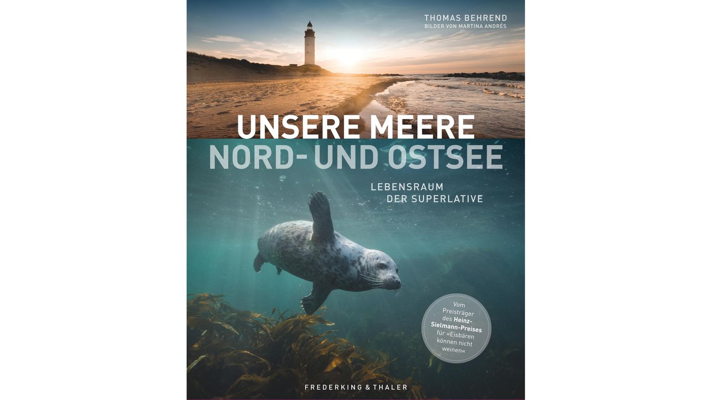 Der Dokumentarfilmer Thomas Behrend hat gemeinsam mit Naturfotografin Martina Andres die Meere vor unserer Haustür bereist und daraus den neuen Bildband "Unsere Meere. Nord- und Ostsee. Lebensraum der Superlative", erschienen am 20. September 2023 im Verlag Frederking & Thaler, 35,99 Euro, erstellt. 