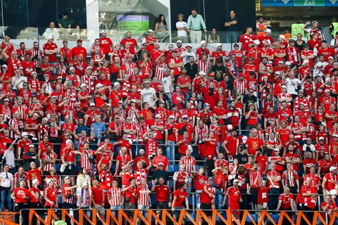 Knapp 4000 Fans von Union Berlin begleiteten die "Eisernen" zur Champions-League-Premiere nach Madrid.