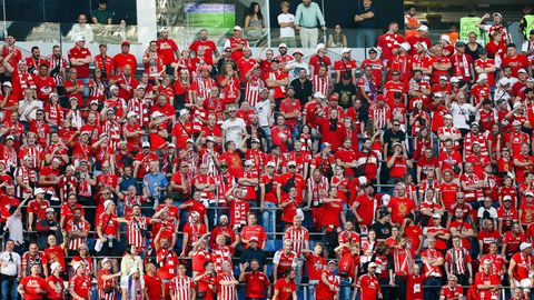 Rund 4000 Fans von Union Berlin begleiteten die "Eisernen" zur Champions-League-Premiere nach Madrid.