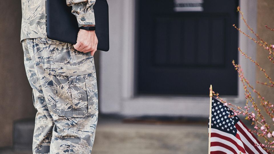 Cargo pants A soldier wears cargo pants