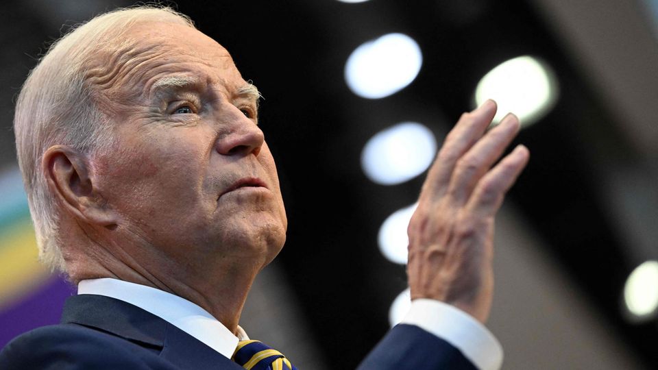US-Präsident Joe Biden bei einer Rede in Maryland