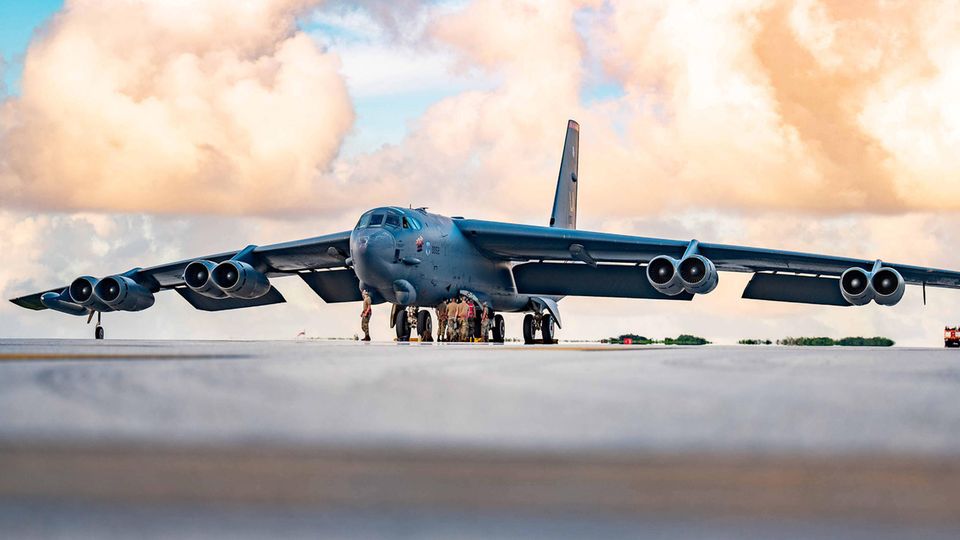 Eine B-52 Stratofortress in Guam. 