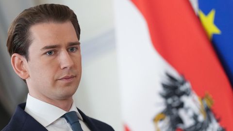 Österreichs Ex-Kanzler Sebastian Kurz bei einer Pressekonferenz