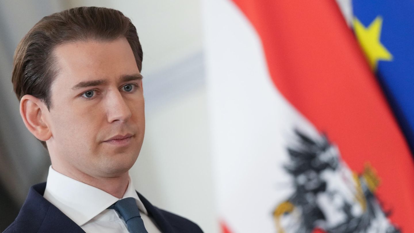 Österreichs Ex-Kanzler Sebastian Kurz bei einer Pressekonferenz