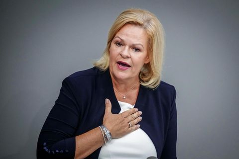 Bundesinnenministerin Nancy Faeser (SPD)