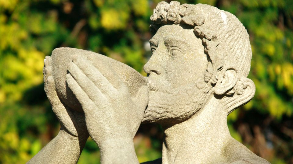 Statue von Bacchus, dem römischen Gott des Weines