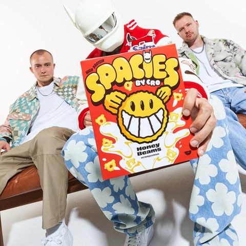 Werbebild mit Cro und den Gründern