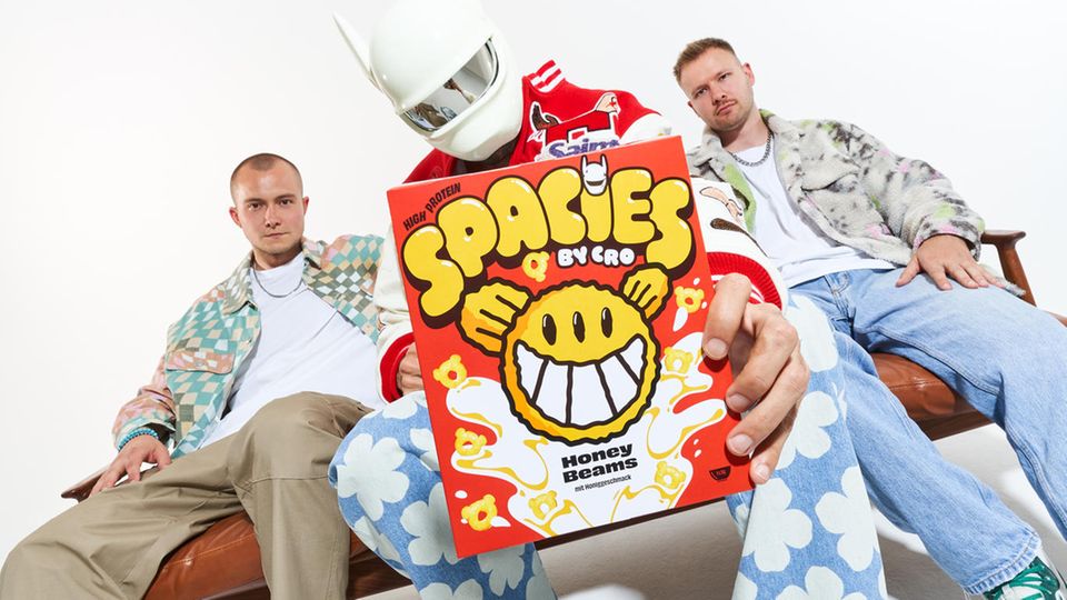 Werbebild mit Cro und den Gründern