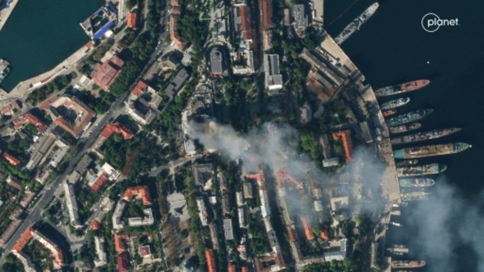 Satellitenfoto zeigt Angriff auf Sewastopol
