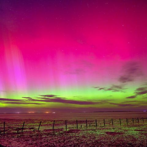In der Nacht auf Montag über Schillig im Kreis Friesland (Niedersachsen)