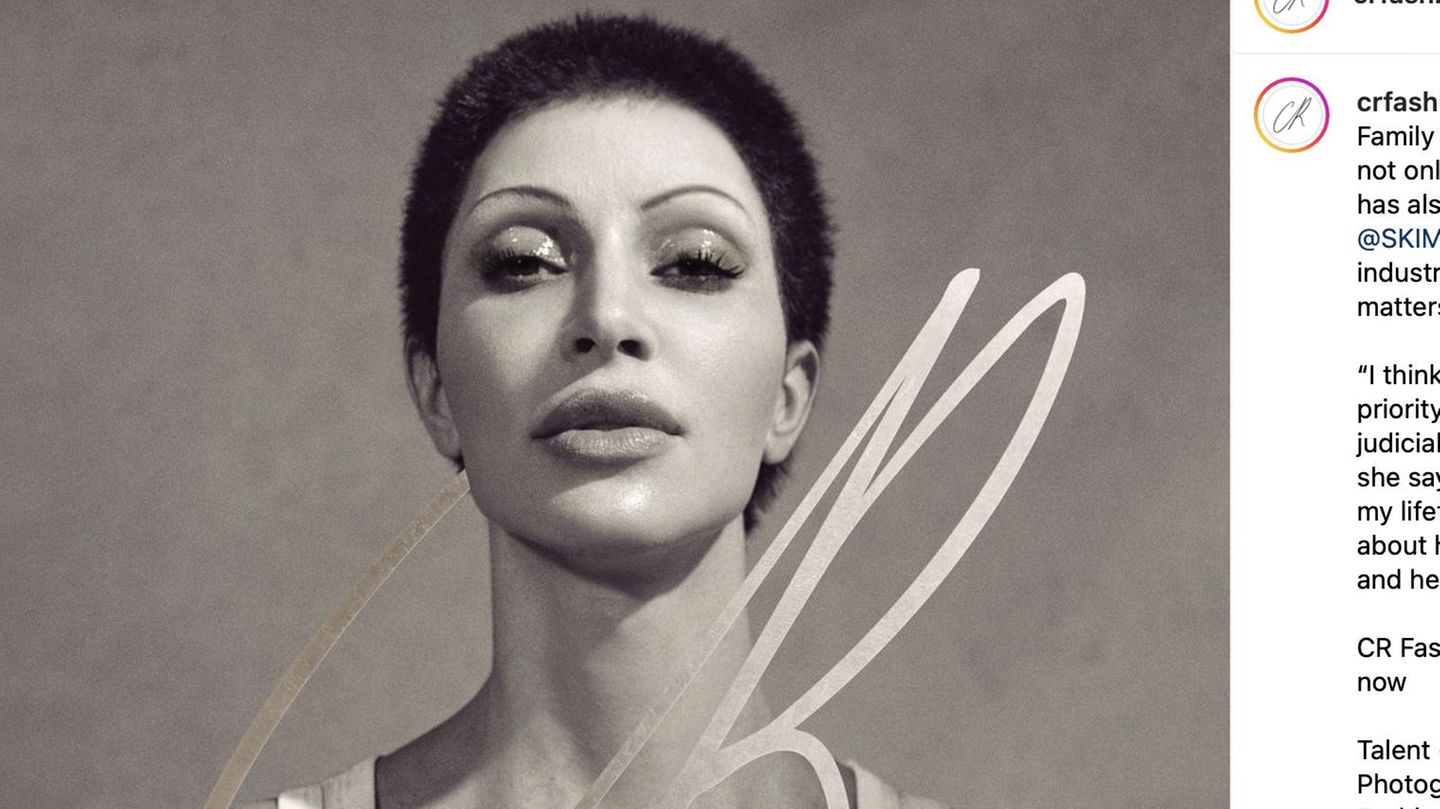 Kim Kardashian mit kurzen Haaren