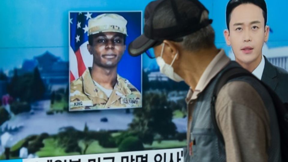 US-Soldat King in einem südkoreanischen TV-Bericht