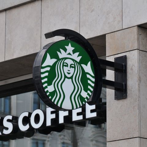 Starbucks-Logo an einer Filiale in Kopenhagen