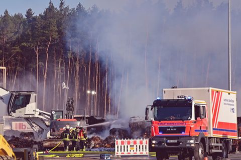 Brand auf dem Gelände von Tesla in Grünheide