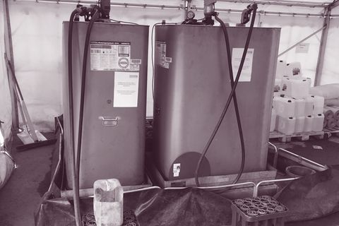 Illegale Tankstelle auf dem Gelände von Tesla in Grünheide