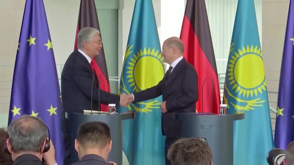 Video: Öl aus Zentralasien: Scholz empfängt Staatspräsident von Kasachstan