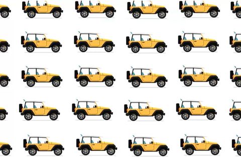 Kniffliges Suchbild: Welcher Jeep unterscheidet sich von allen anderen?